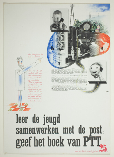 “Leer de jeugd samenwerken met de post; geef het boek van PTT”