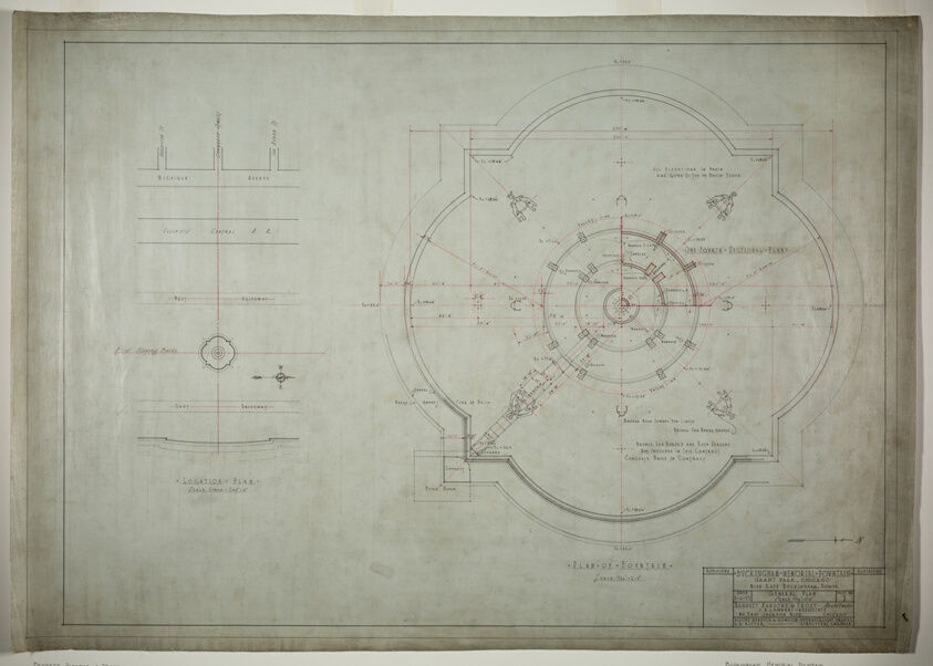 Buckingham Memorial Fountain, Chicago, Illinois, Plan
