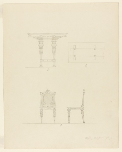 Design Projects, Table and Chair Elevations