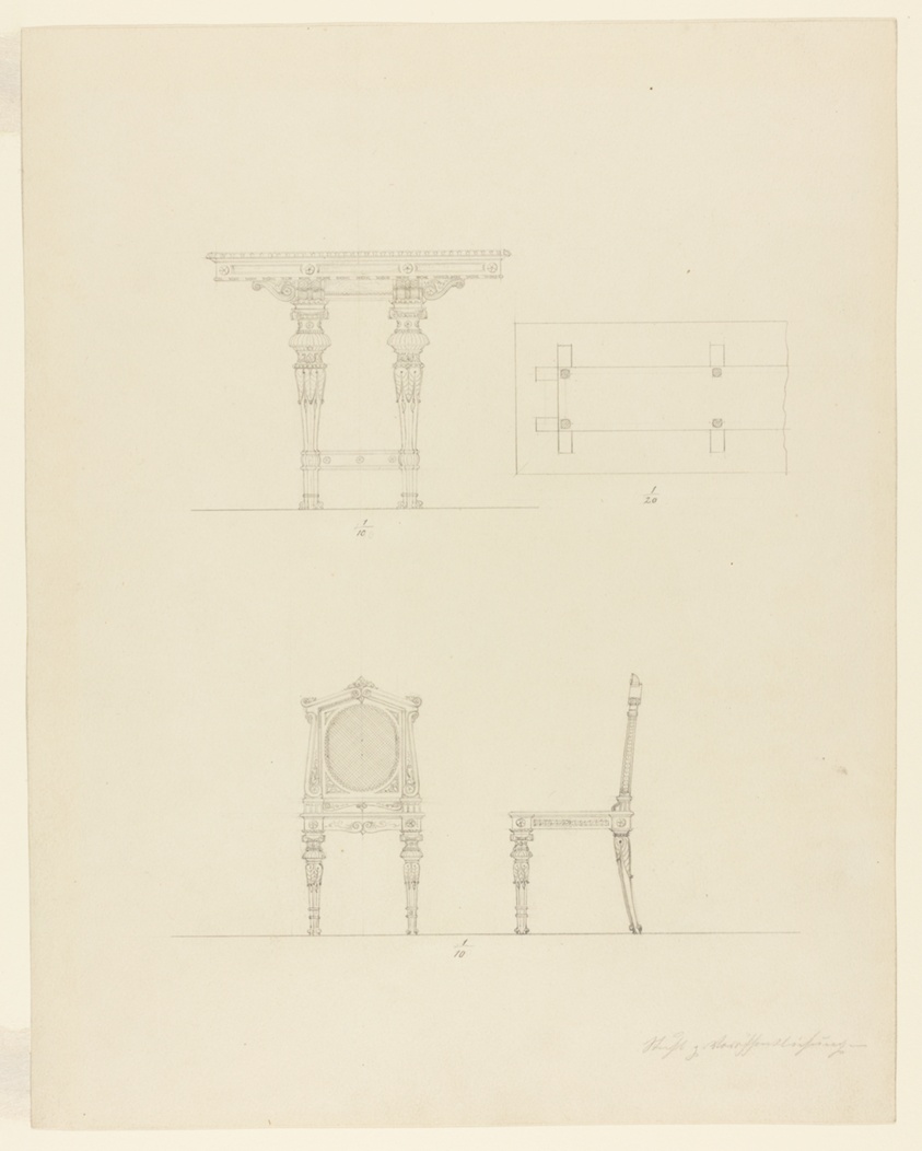 Design Projects, Table and Chair Elevations