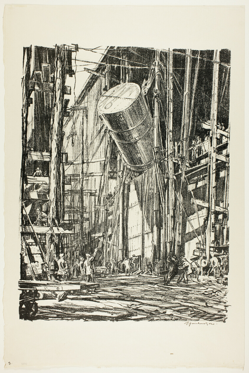 Lifting an Oil Tank into a Train Ferry