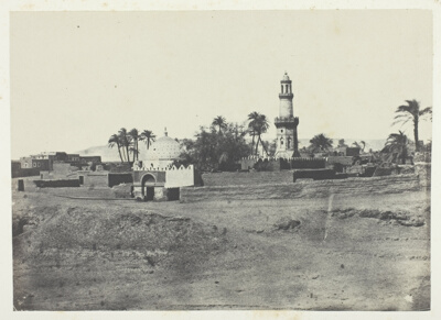 Mosquée d'El-Arif et Tombeau de Mourad-Bey, Haute-Egypte, plate 13 from the album "Egypte, Nubie, Palestine et Syrie" (1852)