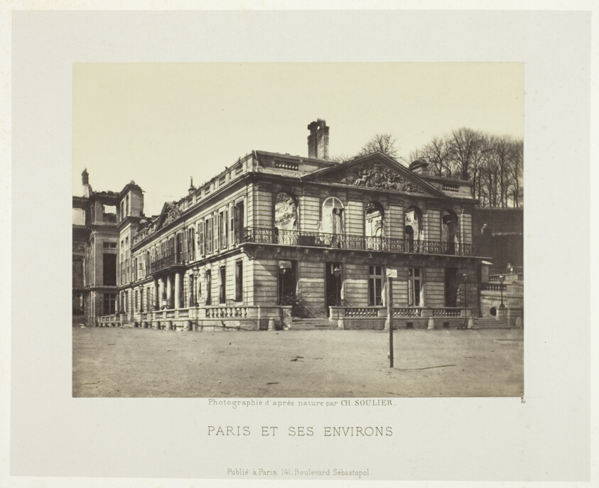 Palais de Saint-Cloud, from the series "Paris et ses environs"