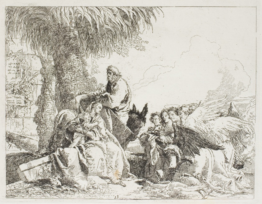 The Rest on the Flight, plate thirteen from The Flight into Egypt