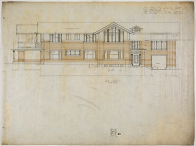 Gustavus Babson House Number Two, Oak Park, Illinois, East Elevation