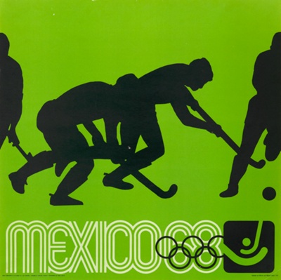 Mexico CIty 1968 Olympics Hockey Poster