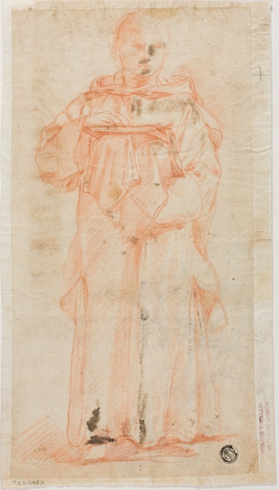 Standing Monk Holding Host and Palen