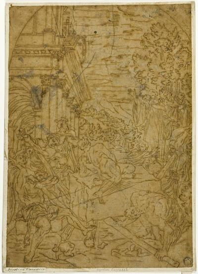 Saint Benedict Moving the Stone which a Demon Had Made Immobile