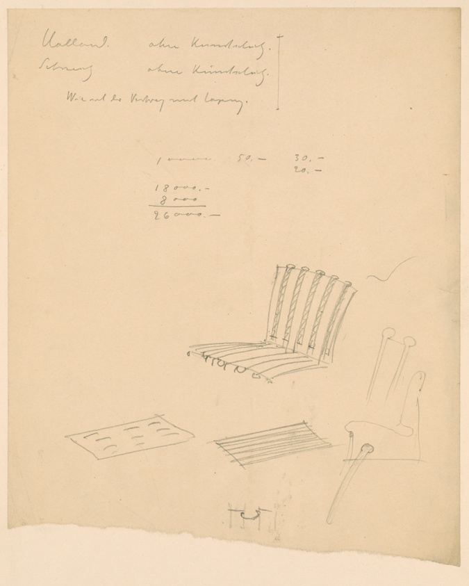 Chair Studies, Conchoidal Chairs, Sketch