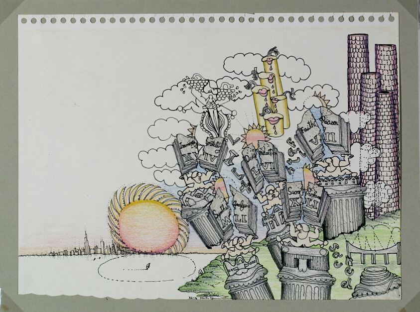 Chicago From Across the Lake, Travel Sketch