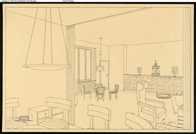 Design for a Living Room, Interior Perspective