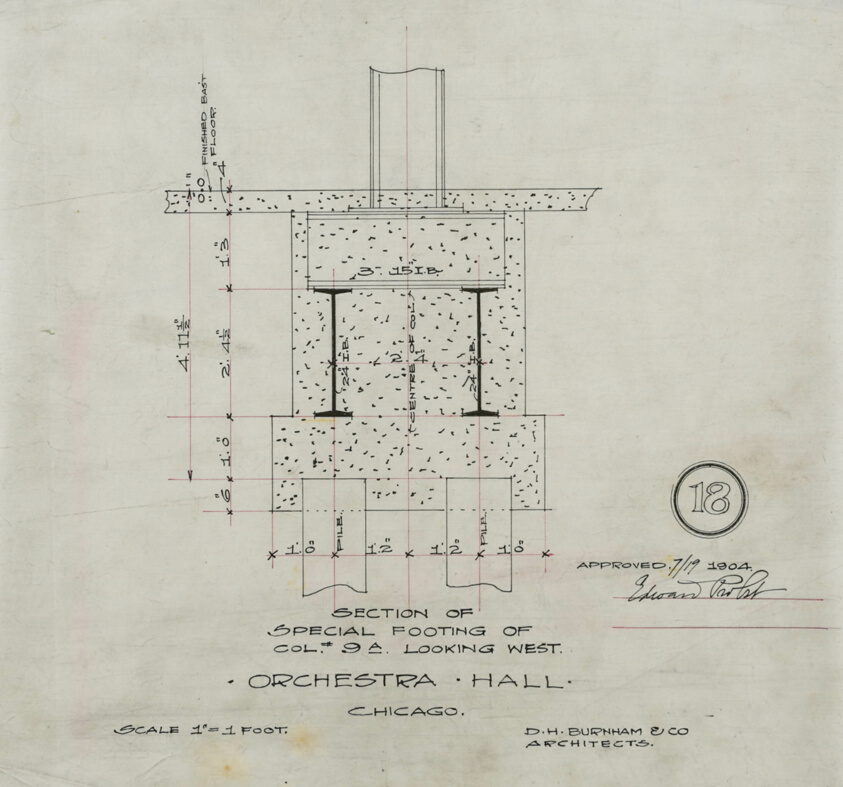 Orchestra Hall, Chicago, Illinois, Detail Drawings