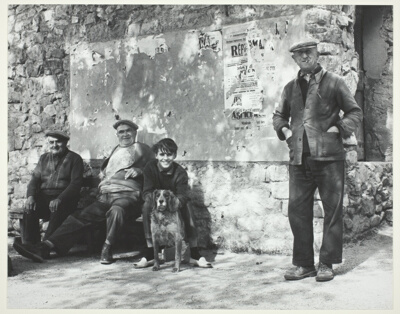 Group in Village Square, Provence, France