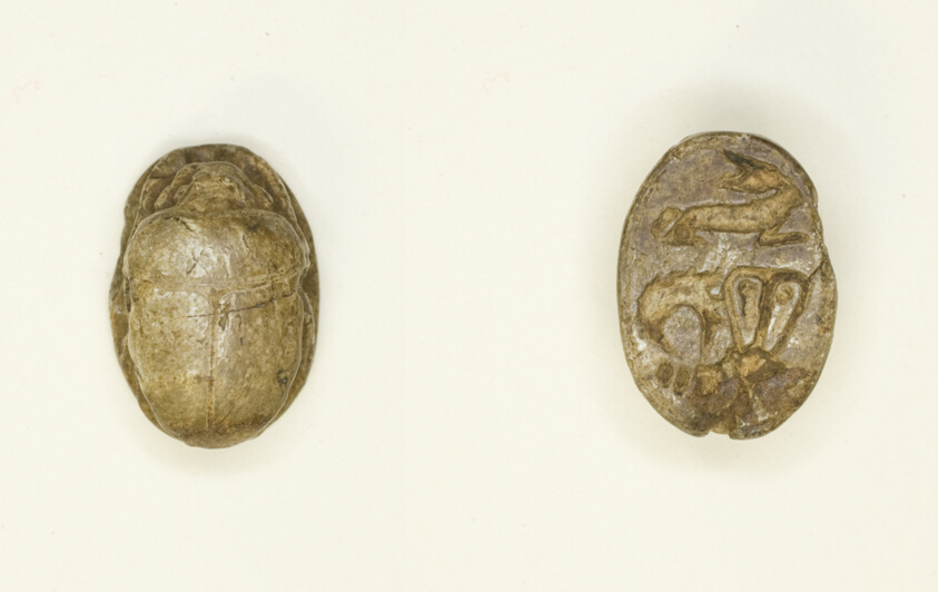 Scarab: Rabbit with Hathor Sistrum