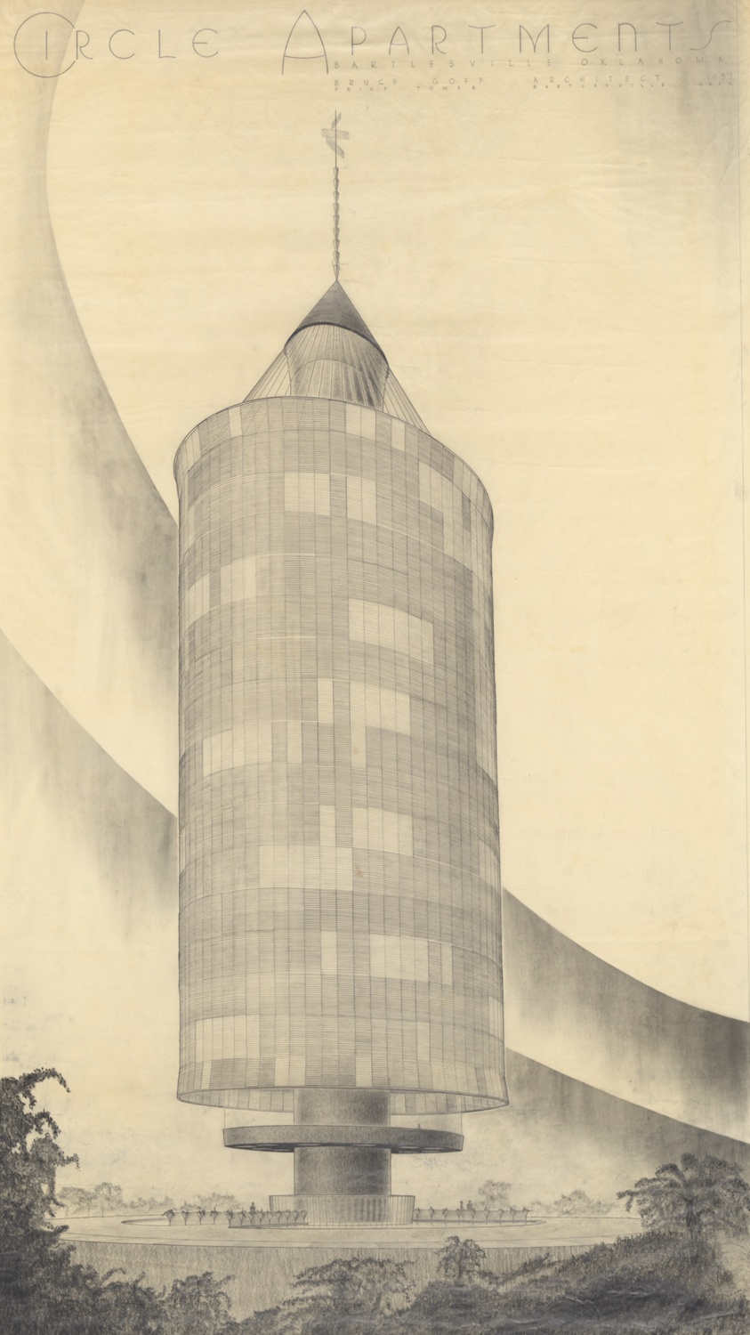 Circle Apartments "Texas Towers", Bartlesville, Oklahoma, Perspective