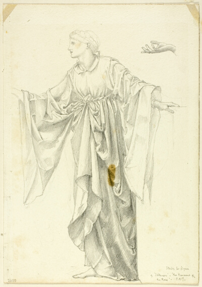 Study for Figure of 'Idleness - The Romaunt of the Rose