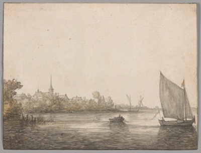 View of IJsselmonde Seen Across the New Maas