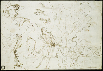 Sacrifice of Isaac (recto); Jacob's Dream (verso)