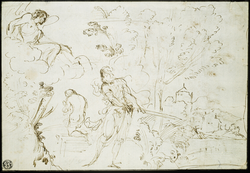 Sacrifice of Isaac (recto); Jacob's Dream (verso)