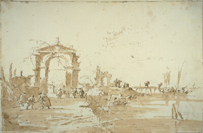 Gateway Near a Landing Bridge