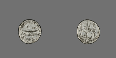 Denarius (Coin) Depicting a Galley