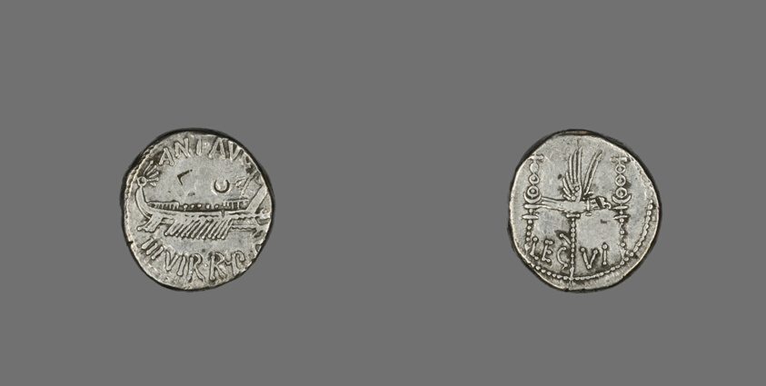 Denarius (Coin) Depicting a Galley