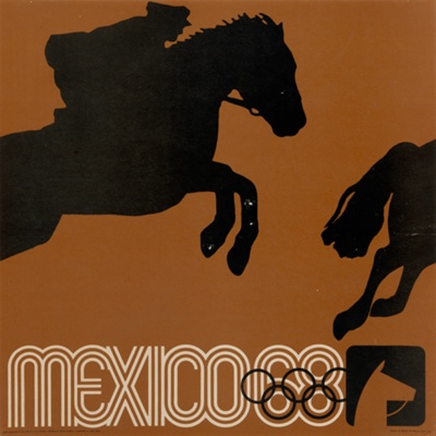Mexico City 1968 Olympics Horse Jumping Poster