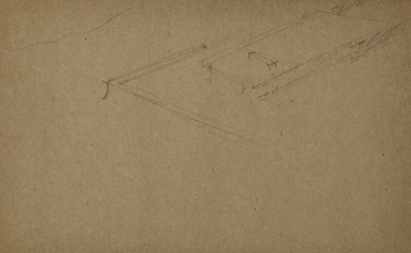 Museum for a Small City, Aerial Perspective Sketch