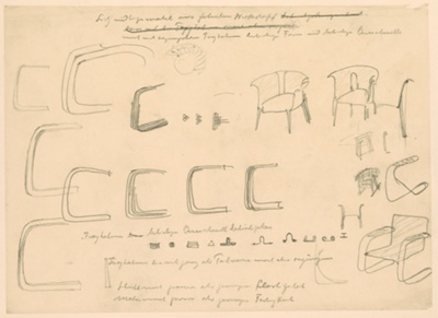 Chair Studies and Lamination Sketches, Design Study
