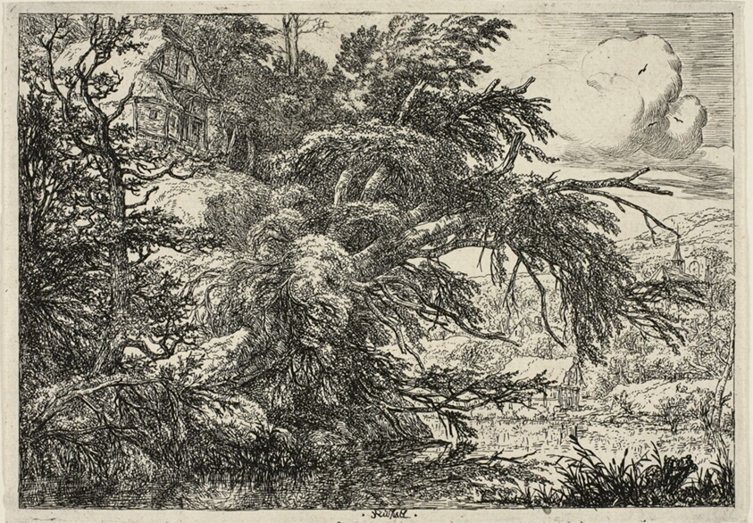 Cottage at the Top of a Hill