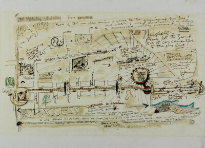 Grand Avenue Connector to Navy Pier, Chicago, Illinois, Annotated Concept Sketch