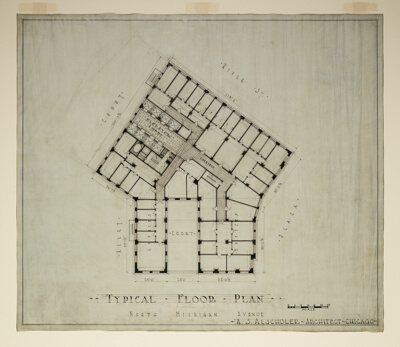 London Guarantee and Accident Building, Chicago, Illinois, Typical Floor Plan