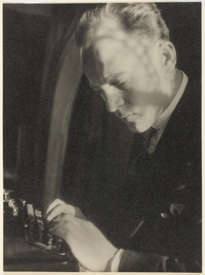 Jerome Mellquist at Typewriter