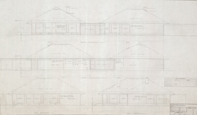 Leo Levin Residence, Flossmoor, Illinois, Working Drawings