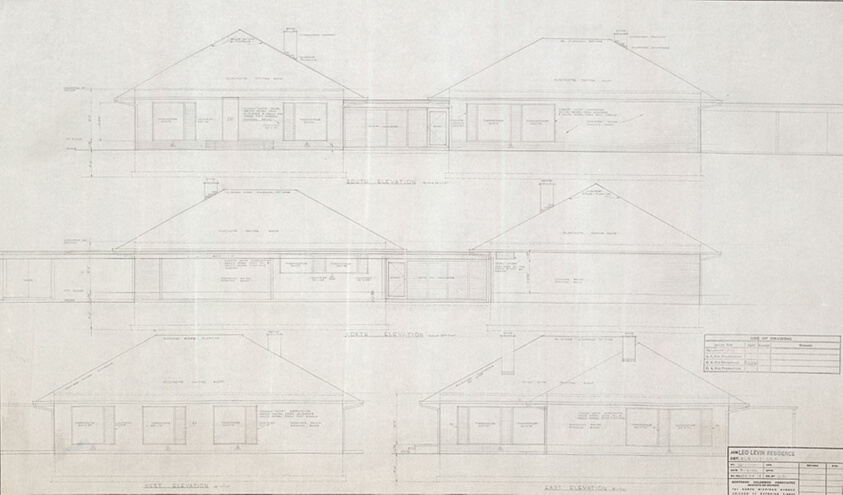 Levin, Leo, Residence: Elevations