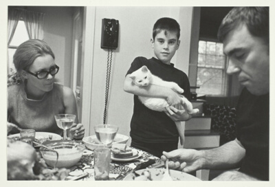 Dean Turner with his parents and cat