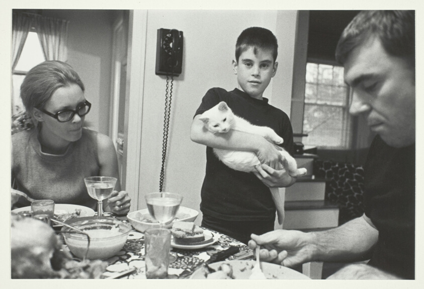 Dean Turner with his parents and cat