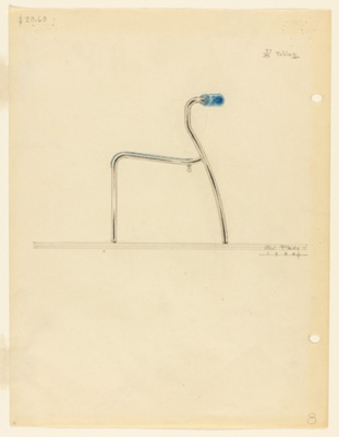 Chair Designs, Tubular Steel Side Chair, Side Elevation