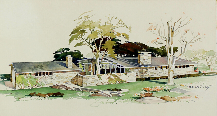 Prize House #12, Chicago Tribune Chicagoland Prize Homes Competition, Presentation Drawing