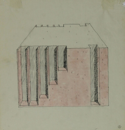 Museum of Contemporary Art Proposal, Illinois Central Air-Rights East of Michigan Ave., Chicago, Illinois, Perspective Elevation