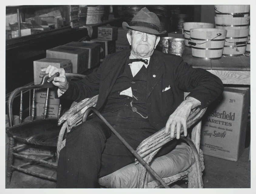 Mr. R.B. Whitley in his general store, Wendell, North Carolina. (He also owns a cotton exchange, real estate and is president of the bank)