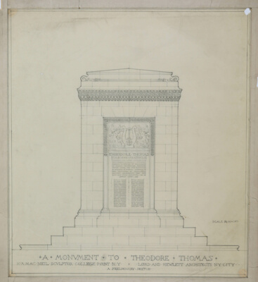 Theodore Thomas Monument, Grant Park, Chicago, Back Elevation