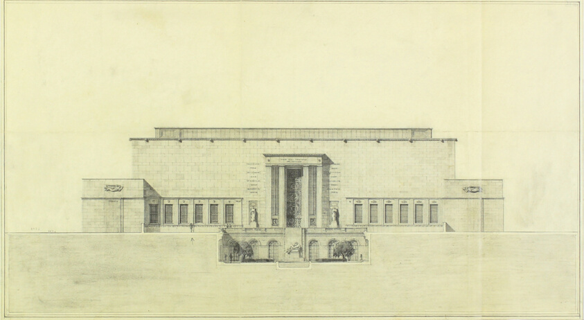 Art Institute of Chicago Competition, Elevation and Section