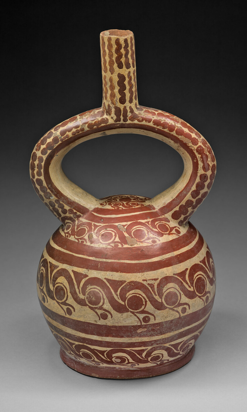 Stirrup Spout Vessel with Bird Head Design