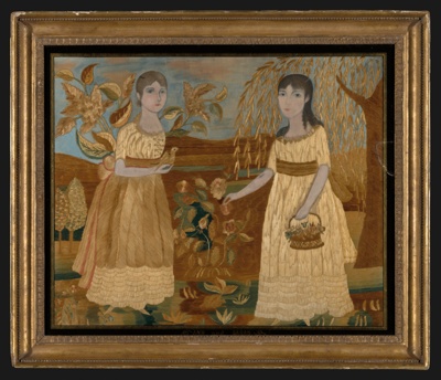 Picture Depicting Ann and Sarah (Needlework)