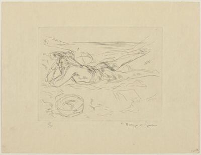 Woman Lying on the Sand