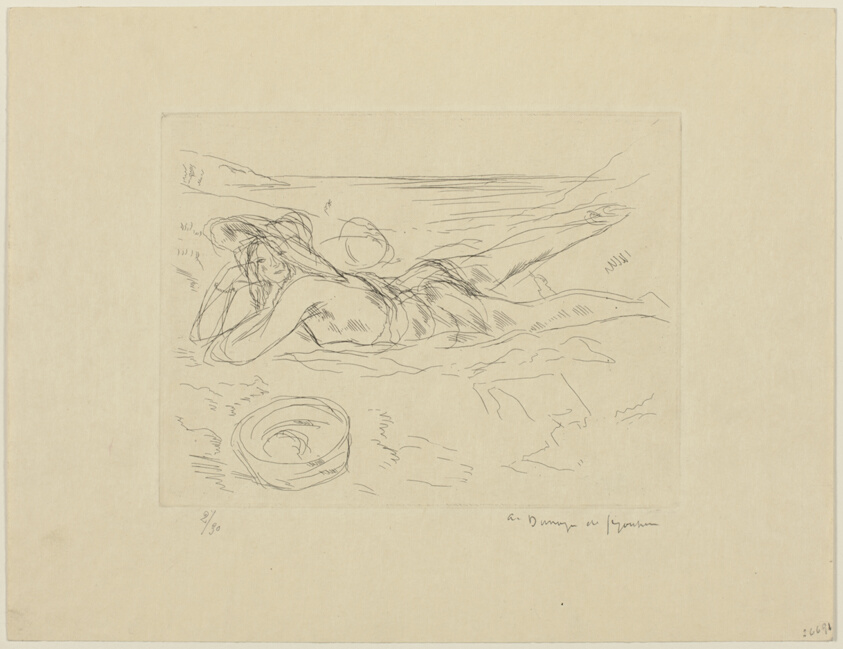 Woman Lying on the Sand