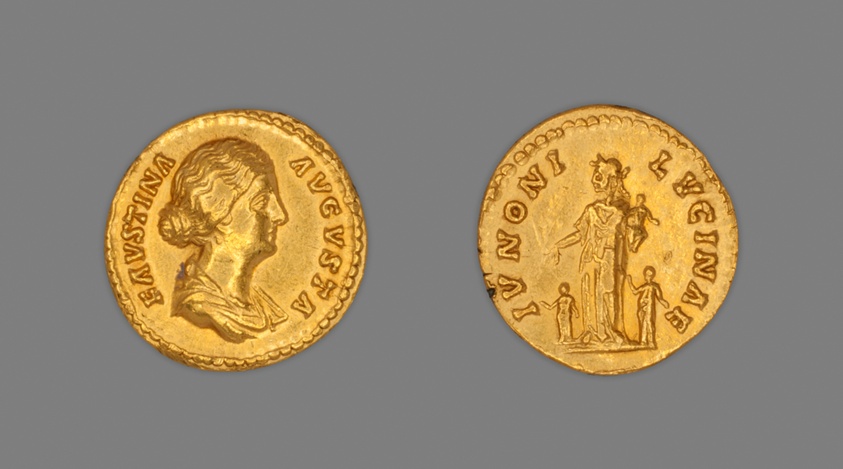 Aureus (Coin) Portraying Empress Faustina the Younger
