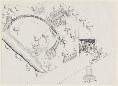 Lakeside House Studies, Lakeside, Michigan, Aerial Perspective