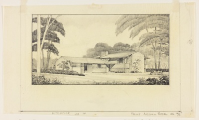 Mr. and Mrs. Archie Hitchcock House, Highland Park, Illinois, Elevation